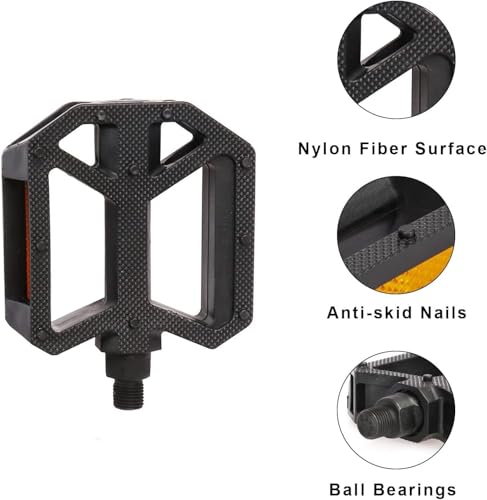 Image of ONBICLE Bicycle Pedal Set MTB Mountain Bikes Free Size Ex. Heavy Duty with Reflectors