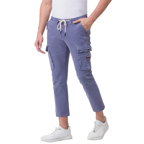 Image of Spykar Men's Mid Rise Regular Fit Cotton Pant (8907966888326P)