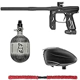 Action Village Empire Axe 2.0 Contender Paintball Gun Package Kit (Dust Black/Dust Black, Tank Size: 48/4500)
