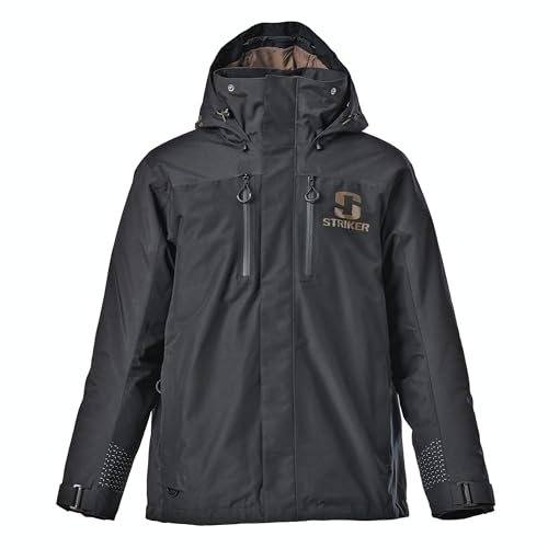 Striker Men's Denali Durable Breathable Waterproof Outdoor Fishing Insulated Rain Jacket w/Adjustable Hood & Reflective Hits