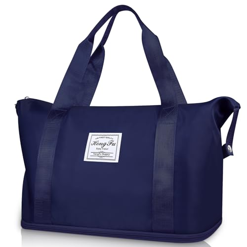 Women's Duffle Bag-798E, Dark Blue, L