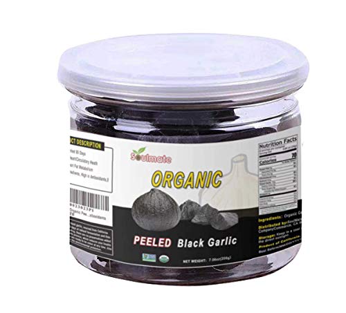 SOULMATE Organic Peeled Black Garlic 200g Whole Peeled Black Garlic Aged for full