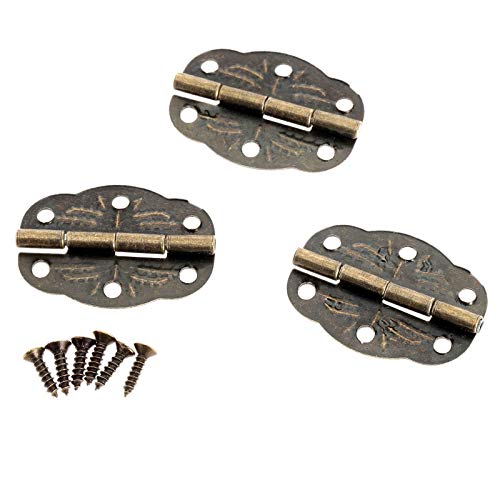 Home Furniture Hardware Door Hinge 20Pcs Antique Furniture Door Hinge Parliament Wooden Box Hinge Iron 6 Small Holes Box Hinge 3022Mm Woodworking Accessories #TOP2