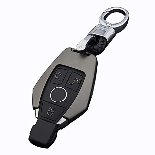 HEIRAO Cubierta de la Llave del Coche para Mercedes Benz, aleación de Zinc Control Remoto Duro Protector de la Llave del Coche para Mercedes Benz W203 W204 W212 C180 GLK300 CLS CLK CLA SLK C S E