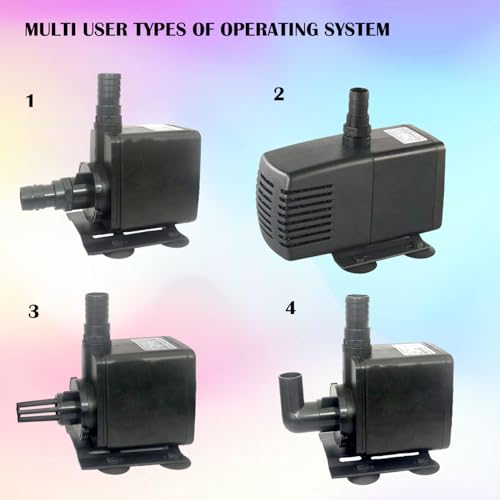 Image of Jainsons Pet Products Water Pump Multi User Types System, Pond Submersible Water Pump for Hydroponics, Aquarium, Waterfall (MJ-NS4500 Power: 85W, F.MAX: 3800L /H, H. MAX: 3.5M)
