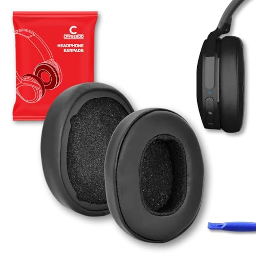 Crysendo Headphone Cushion for Skullcandy Crusher 3/Hesh 3/Evo/Venue/Crusher ANC Headphones | Improved Durability, Comfort & Noise Isolating Ear Cushions | Protein Leather & Memory Foam Earpad(Black)