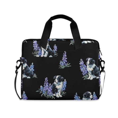 Bolso portátil para laptop 15.6" azul con flores