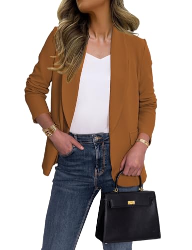 Ahlaray Blazers for Women – Versatile Womens Blazer for Work Casual & Stylish Daily Looks | Brown, Stretchy Fabric