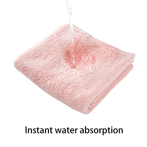 100% Cotton 6 Pieces Bath Towels Sets - 2 Bath Towels, 2 Hand Towels, And 2 Washcloths - Ultra Soft - Quick Dry Highly Absorbent- For Spa Gym Bathroom Pool - For Family Daily Use (Light Pink, 6 Sets) #TOP4