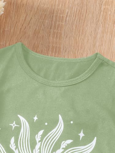 SOLY HUX Graphic Tees for Girl Floral Print Short Sleeve Round Neck T Shirts Tops3