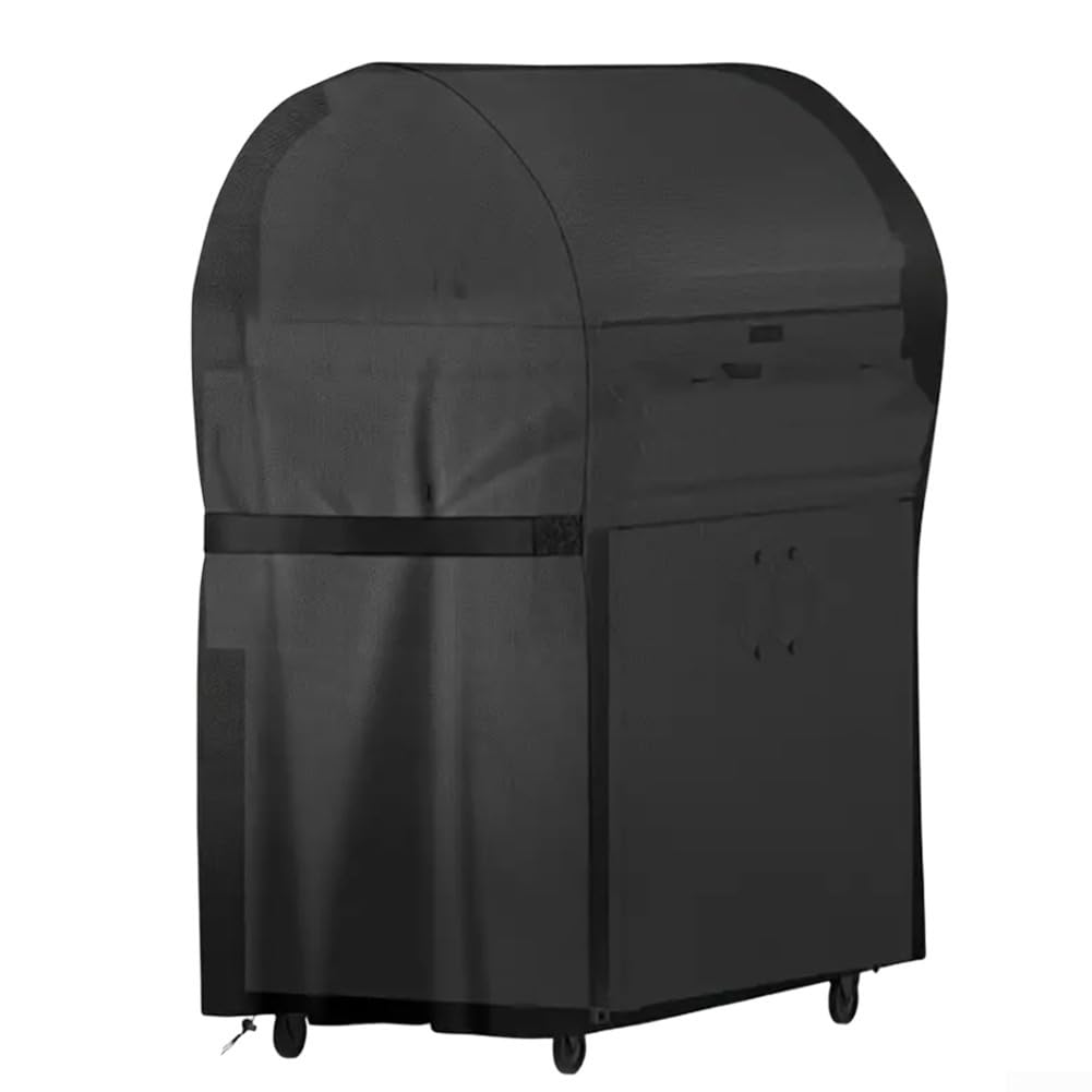 Heavy Duty BBQ Cover for Outdoor Gas Grills, Rainproof Barbecue Grill Protective Cover in 210D Oxford Cloth, Large Weather Resistant Grill Hood 67x77x110cm Black