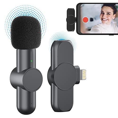YOHOOLYO Micro Cravate sans Fils Autonomie 6H pour iphone/ipad Mini Microphone Wireless Lavalier 2.4GHz Réduction du Bruit pour Youtube,Tiktok Video,Vlog Cover
