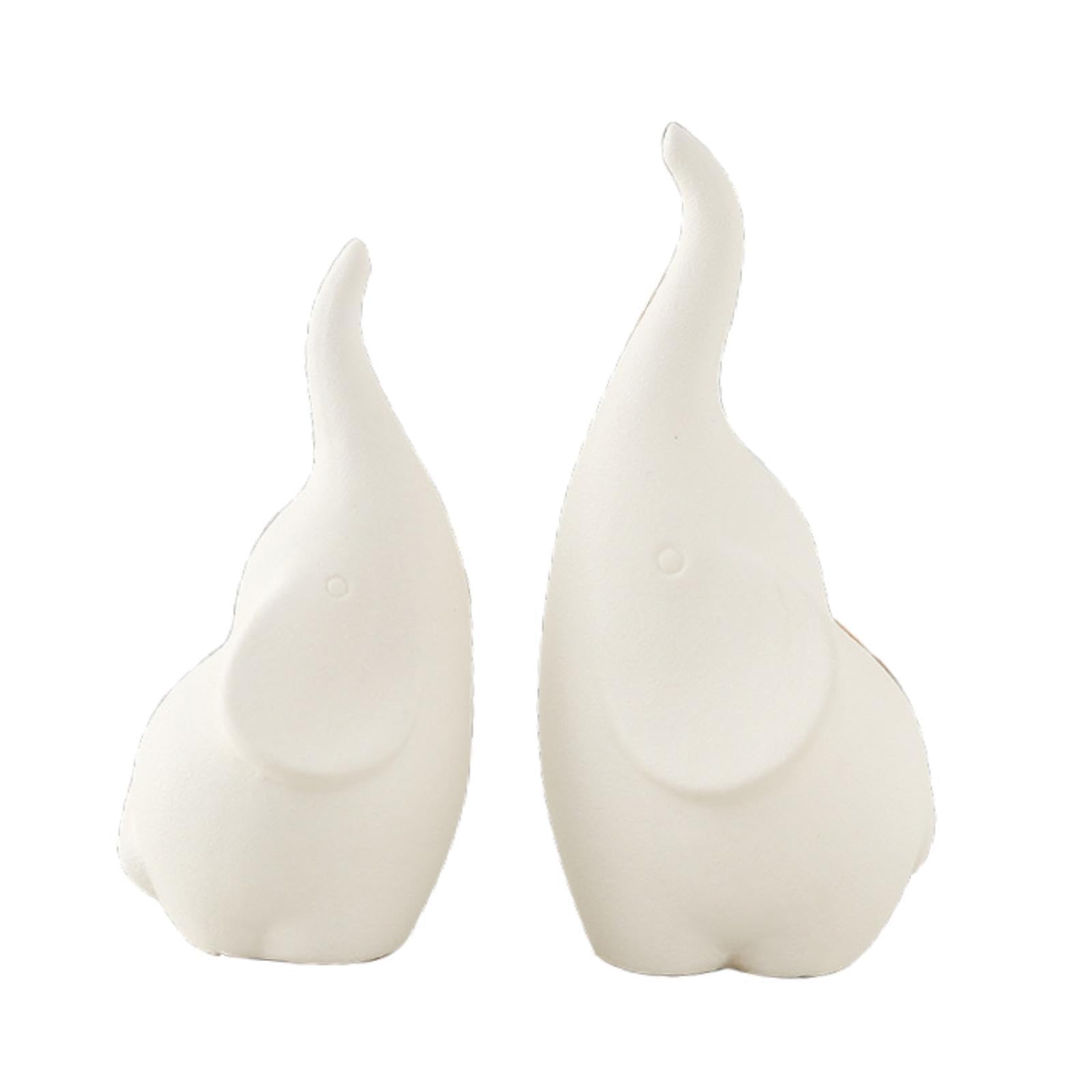 TWISAXC Table Desktop Elephant Ornament Whimsical Ceramic Figurine For Home Businesses Or Shelf Display Elephant Figurine