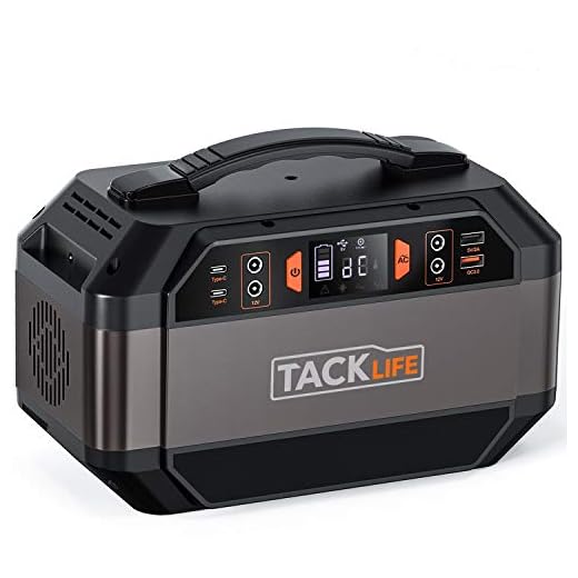 Portable Power Station, 299Wh Solar Ready Battery Generator with Pure Sine Wave AC Outlets for Outdoors Camping Power Outage Emergency, Type C, TACKLIFE P30