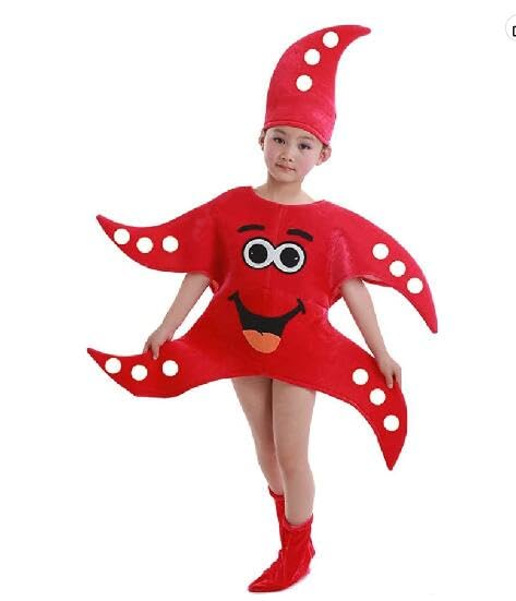 Quenny children's marine animal costume,seahorse octopus starfish crab Halloween dance costume.
