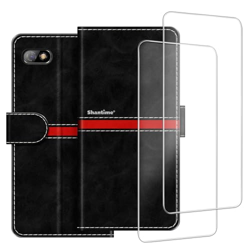 ESACMOT �g�ѓd�b�P�[�X Unihertz Titan Slim + [2���p�b�N] �X�N���[���v���e�N�^�[ �K���X�t�B���� �v���~�A�����U�[ ���C�ی�P�[�X�J�o�[ ���j�w���c�^�C�^���X����(4.2�C���`)�p �u���b�N