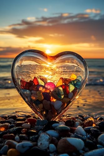 Kit coucher de soleil diy pour surmonter l'ennui avec le diamond painting