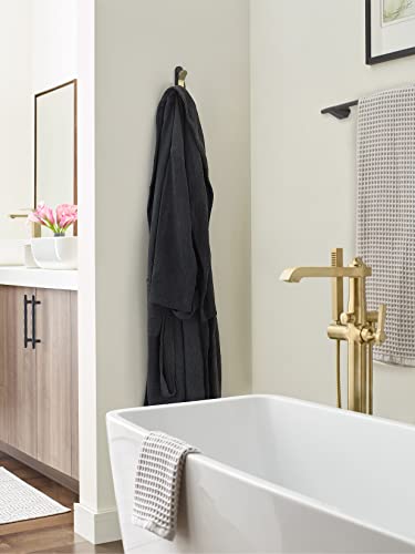 Image of Amerock Unison Single Prong Matte Black /Golden Champagne Wall-Mounted Hook