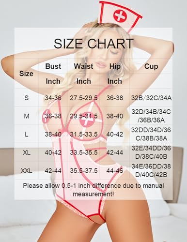 Avidlove Sexy Nurse Lingerie Bodysuit for Women Roleplay - Image 5