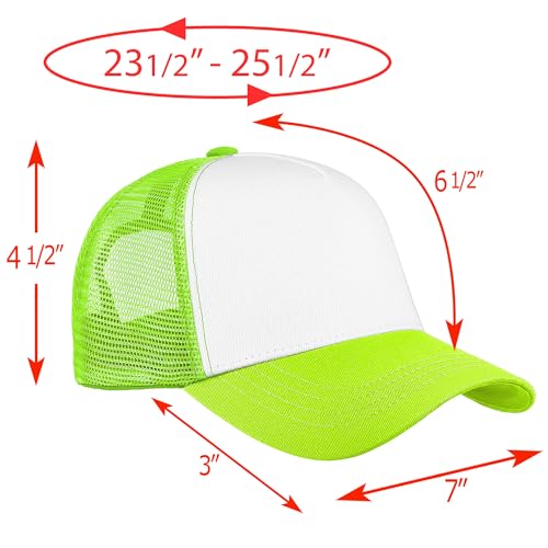 Image of Falari 5-Panel Mesh Baseball Cap, Trucker Hat, Structured Plain Design, Cotton, Adjustable Size