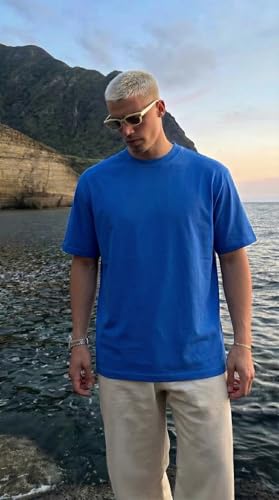 Image of Men's Solid Round Neck T-Shirt | Regular Fit Cotton Casual Tee | Half Sleeve | S to 3XL Sizes | Soft Breathable Everyday Wear for Daily Use, Gym, Summer & Casual Wear