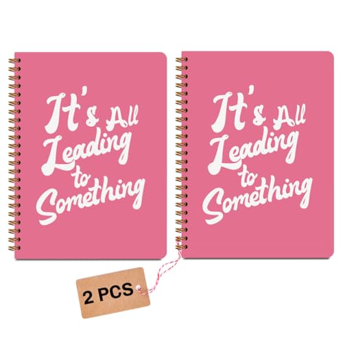 Image of 2Pcs Spiral Notebook, Floral Rough Draft College Ruled Spiral Notebook, 160 Pages Hardcover Notebooks Journals for Writing Travel Business Office, Christian Pink Aesthetic Notebooks for Women