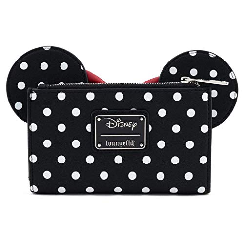 Loungefly x Disney Minnie Mouse Polka Dot Cosplay Flap Wallet (One Size, Black/White/Red)2