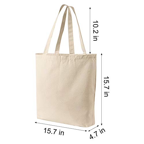 Canvas Tote Bags,2 Pcs Tote Bags Multi-Purpose Reusable Blank Canvas Bags Use For Grocery Bags,Shopping Bags,Diy Gift Bags #TOP1