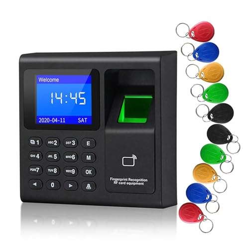 Control Horario Empleados, Máquina de asistencia con huella dactilar F30, control de acceso con teclado, reloj de tiempo eléctrico, grabadora, gestión de datos USB con llaves ,Material de Oficina