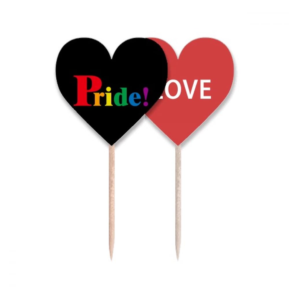 Drapeau arc-en-ciel Pride cure-dents déco pour buffet love heart cupcake pick