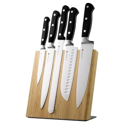 Portacoltelli Magnetico Coninx Quin | Ceppo Coltelli Magnetico 22x23cm | Ceppo Coltelli da Cucina Vuoto | Porta Coltelli | Organizzazione Cucina | Blocco Coltelli Modello Universale in Bambù