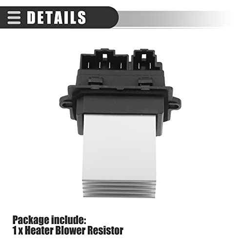 Image of Motoforti Car Heater Blower Motor Resistor, HVAC Blower Motor Resistor, for Dodge Grand Caravan 2001-2005, Metal Plastic, 4885482AC, Black Silver Tone