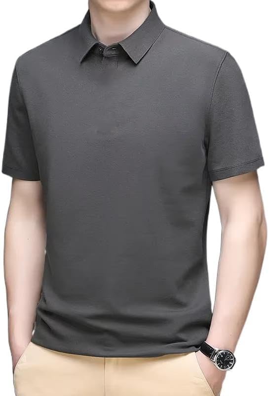 Men's Golf Polo Shirt Short Sleeve, Quick-Dry Stretch Fabric Tennis Casual Wear