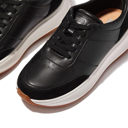 Image of FitFlop Women's F-Mode Leather /Suede Flatform Sneakers