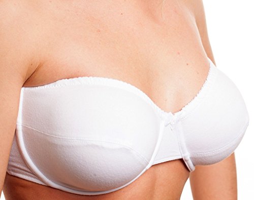 Womens Strapless Multiway Bras Unpadded Underwired Cotton Rich Black or White - Image 3