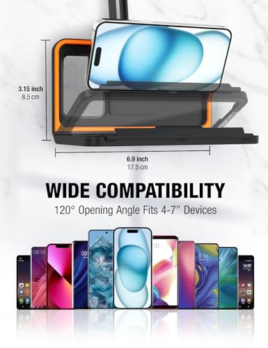 image for Aquashell Shower Phone Holder Waterproof - Retractable Rotatable Reusa