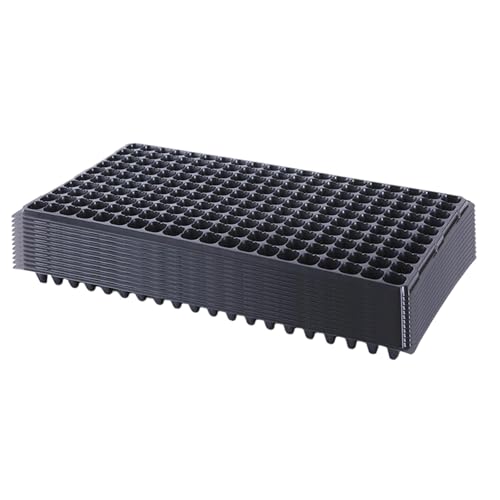 F Fityle 12 Platesaux de Semis en PP avec Cellules, Bac de Plantation Multi-Alvéoles, Bacs à Cultiver, Trous de Drainage Intégrés, Plateau Culture,...