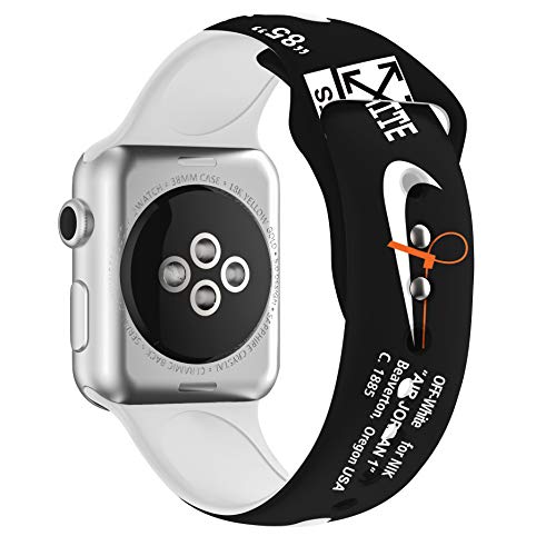 Watch Band Compatible with Apple Watch,Apple Watch Bands for Men All Series 38mm 40mm 42mm 44mm Design Hypebeast Graphics Strap (black, 42mm)
