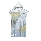 Natación playa albornoz con capucha : poncho, suelto, de manga corta, sobre la rodilla. Incluso si usa esta bata de baño, no se sentirá incómodo durante su entrenamiento. El diseño con capucha te permite secarte y mantener tu cabello caliente