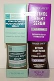 Trader Joe’s Nourish Hyaluronic Moisture Boost Serum & Retinol Night Serum with Baobab Seed Oil 1fl oz 30ml (Two Bottles)