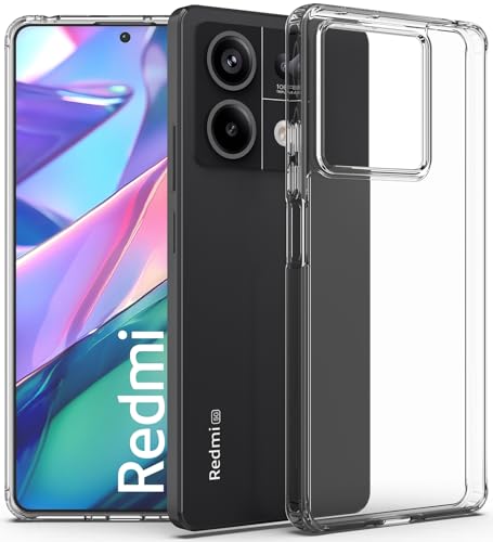 Image of KAPAVER Hybrid Clear Back Cover Case for Redmi Note 13 | Protective Shockproof Hard PC Soft Flexible TPU Cover