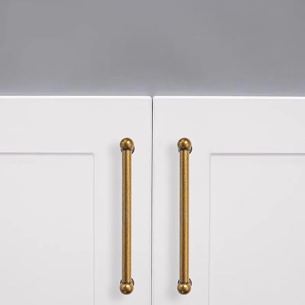 ZAUYX 2 Pack 12 Inch Hole Center Antique Brass Cabinet pulls 100% Solid Heavy Duty Dresser Pulls Cabinet Drawer Pulls for Kitchen Cupboard Hardware by ZAUYX - Image 3