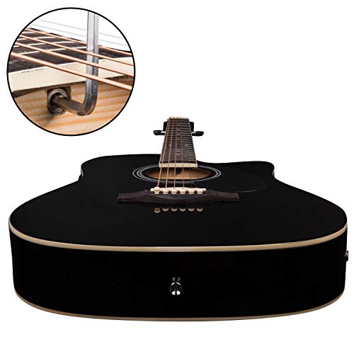 Image of Juarez Arpeggio JRA41SP-TLQ-BK 104.14 cm (41 Inch) Semi-Acoustic Guitar Kit, Thin Line Body, Spruce Top, with 4 Band EQ, High Gloss Black