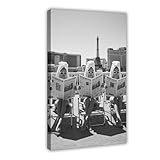 Póster de lienzo vintage junto a la piscina, decoración de dormitorio,...