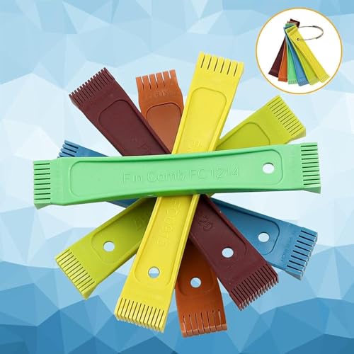 Image of Fin Comb Set for Air Conditioner, Coil Fin Straightener for Evaporator and Condenser, FCR6 Ring, 5 Piece