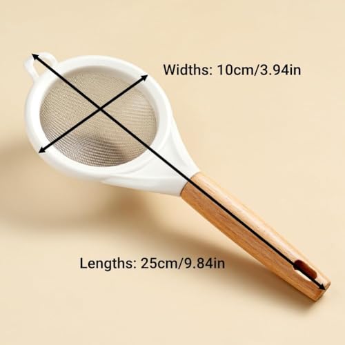Image of PERMAFROST Small Fine Mesh Tea Strainer (Pack of 2) - Stainless Steel Double Mesh Chai Chalni for Tea, Juice, Milk & Flour | Kitchen Channi for Chai Patti, Cocktail, Ghee & Powder Sifting