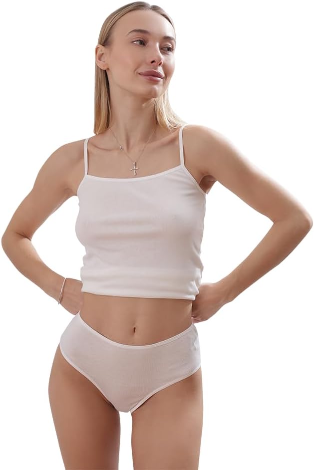 ORGANICKID Women's Organic Cotton High Waisted Underwear Full Briefs Soft Breathable GOTs Certified Ladies Panties pack of 2 - Image 2