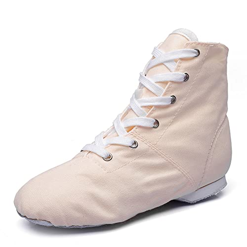 Image of MSMAX Womens Jazz Dance Boots Lace Up High Top Character Shoes for Women - Ankle Boots for Jazz, Theater, Stage Performance & Costume