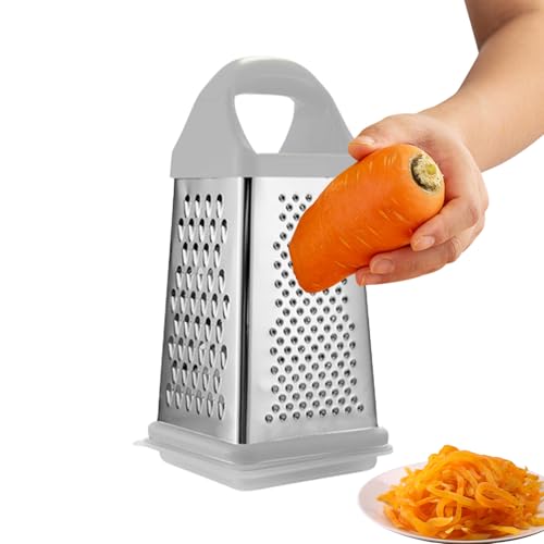 Box-Reibe, Edelstahl 4-seitiger Käse-Reifen Mit Aufbewahrungsbox | -Slicer Für Feine, Mittlere Und Grobe Ihr Kochspiel Mit Seiner Hervorragenden Konstruktion Von EdelUnd Schnitt, Käse -Shredder