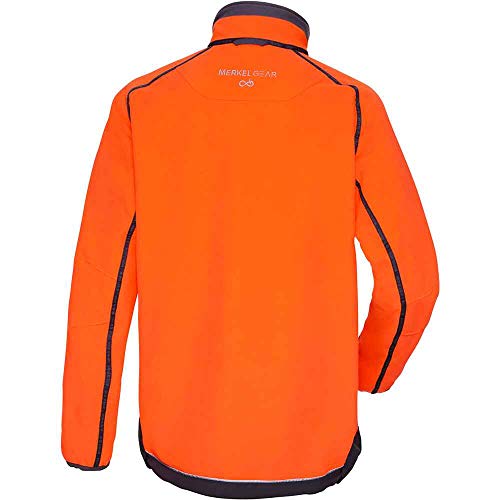 Merkel Gear HELIX Reversible Jacket Fleece Wendejacke Orange / Braun Winddicht Wasserabweisend mit Membran mit Reflektor… – Bild 5
